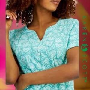 Women's Green Patterned Top
